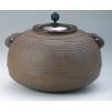 炉釜 茶道具　炉釜【菊地政光】　平丸釜　海老かん付